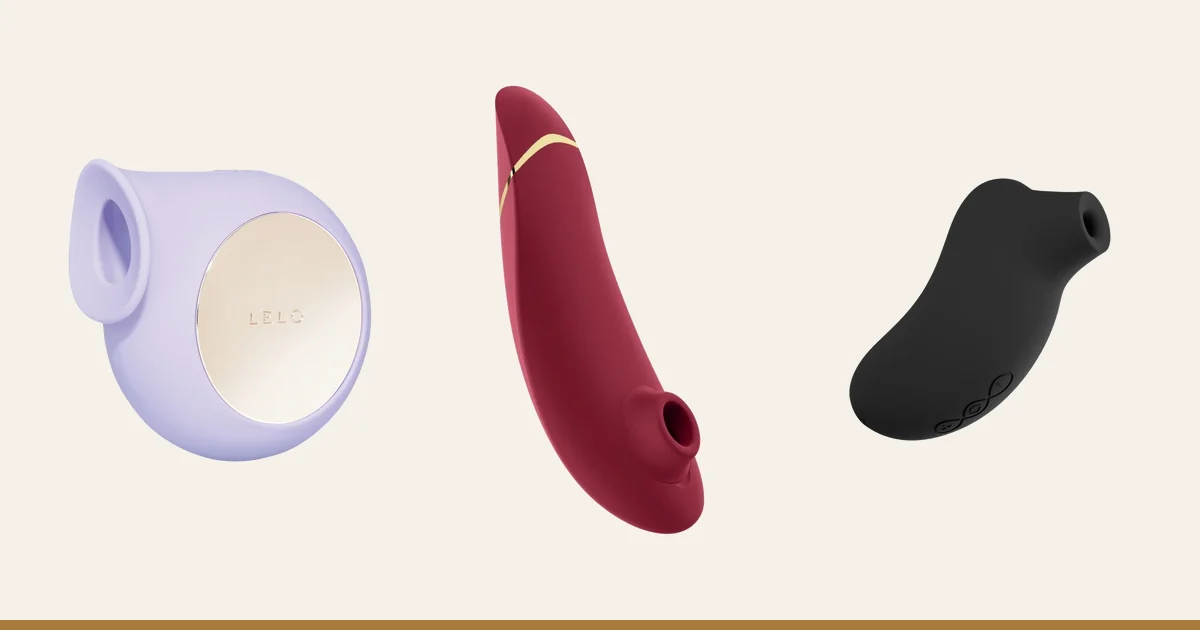 LELO Sila sonic clit stimulator beside Womanizer Premium 2 and LELO Sona 3 Cruise.