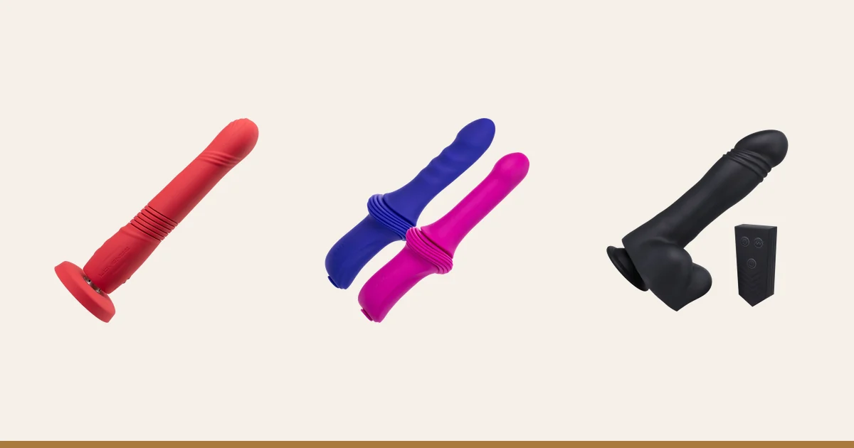 Lovense Gravity beside the Overdrive Remote Control Thruster and Fort Troff Piston Thruster.