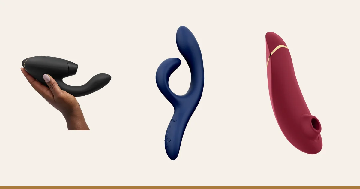 Womanizer Duo 2 beside the We-Vibe Nova 2 and Womanizer Premium 2.