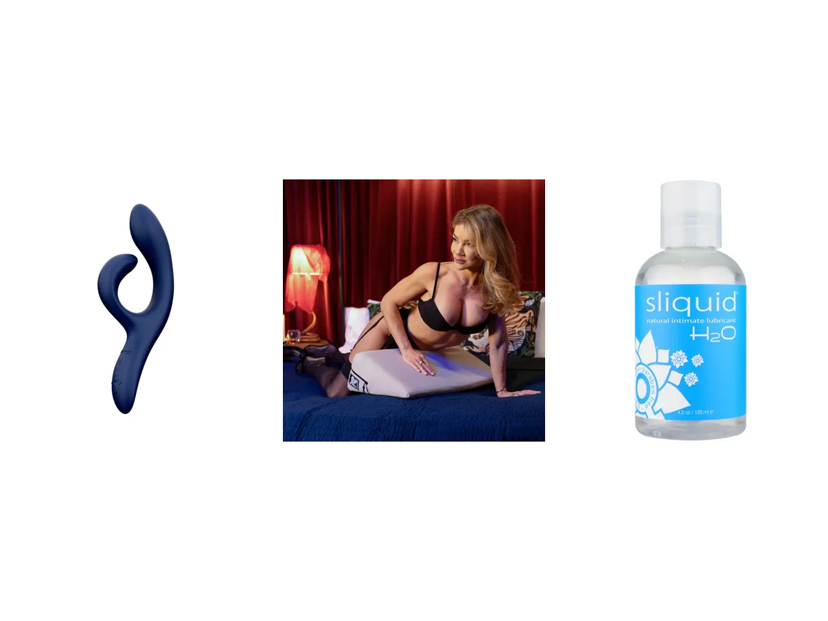 We-Vibe Nova 2, Liberator Wedge and Sliquid H2O.