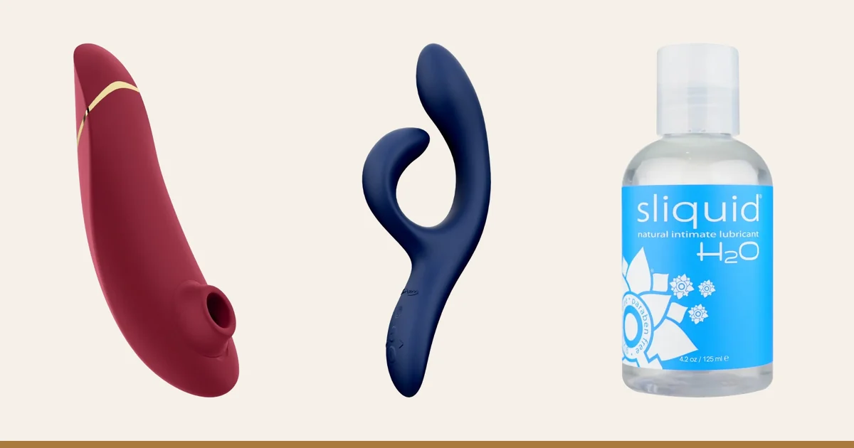 Womanizer Premium 2, We-Vibe Nova 2 and Sliquid H2O.