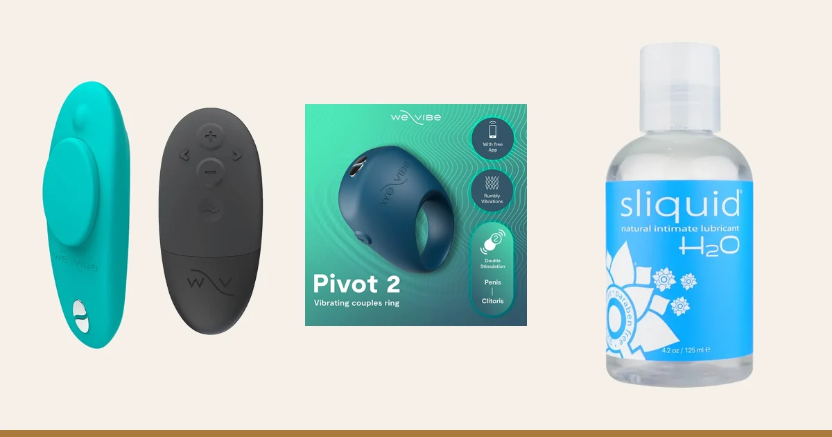 We-Vibe Moxie+, We-Vibe Pivot 2 and Sliquid H2O.