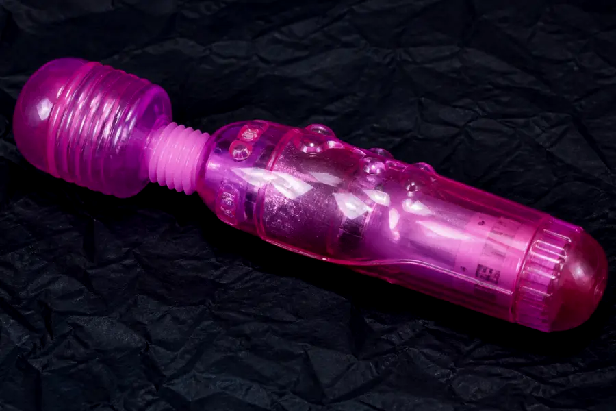 Glossy jelly toy used as a warning for unlabeled dildos. Not a product to buy.