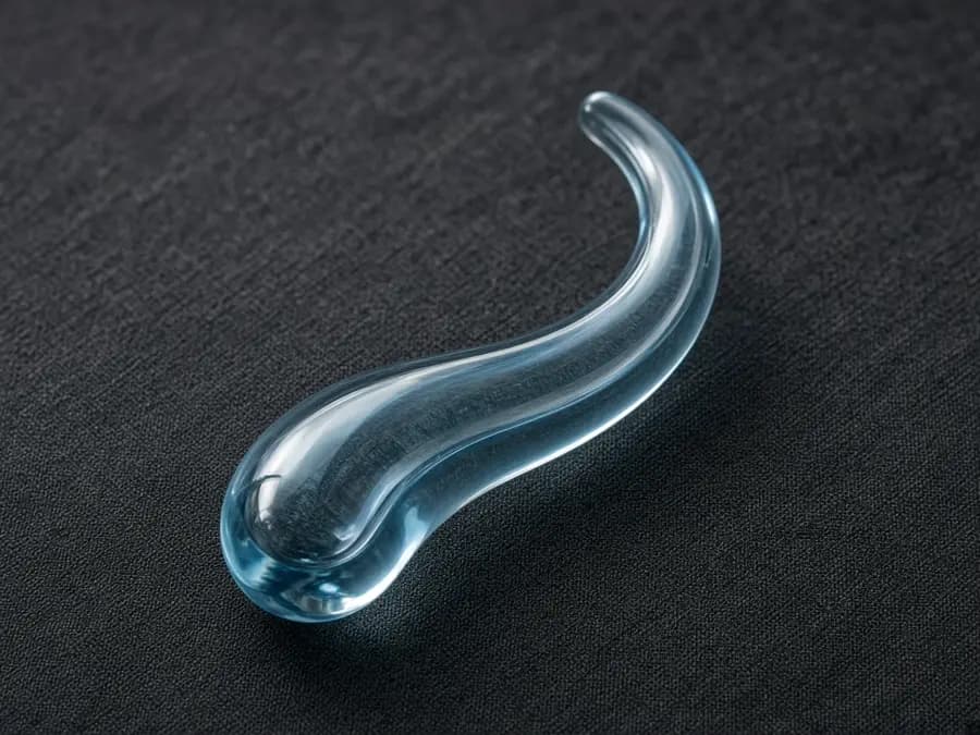 Studio shot of curved amber glass with a flared base on dark linen. Shape example, not a named SKU.