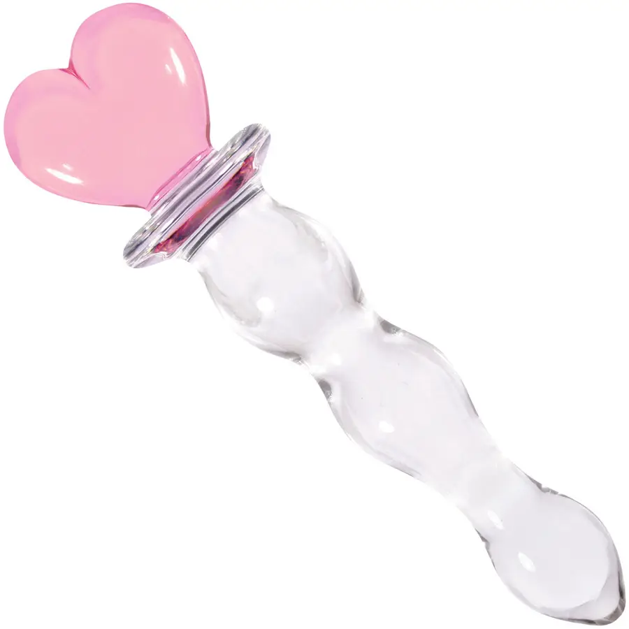 Crystal Heart of Glass dildo in pink by NS Novelties.