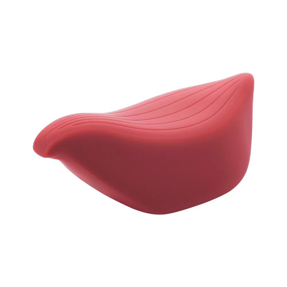 iroha+ TORI bird-shaped soft-touch vibrator in deep rose, on white.