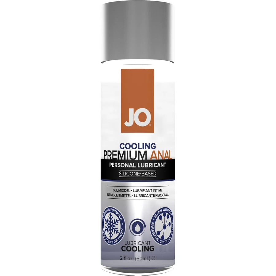 JO Premium Anal Cooling silicone personal lubricant, 2 fl oz.