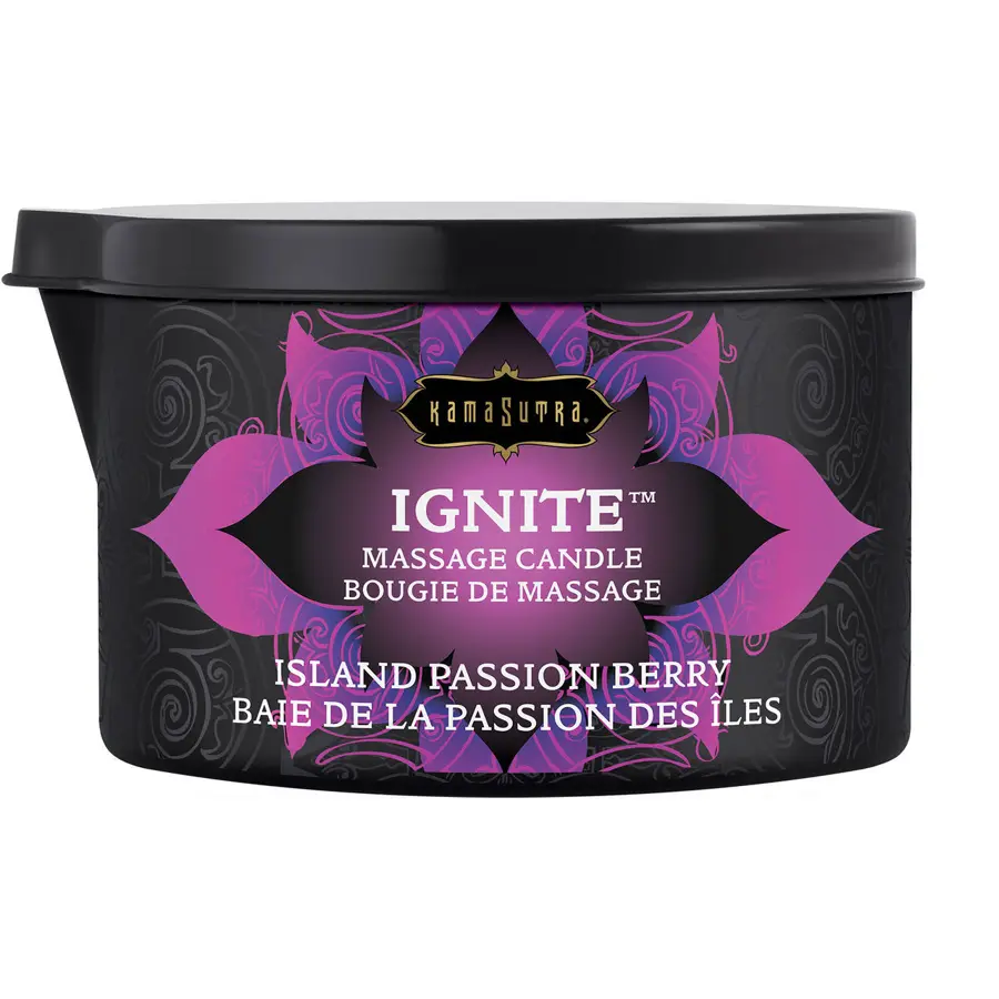 Kama Sutra Ignite massage oil candle, Island Passion Berry, 6 oz.