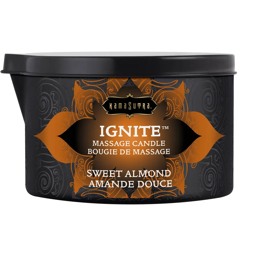 Kama Sutra Ignite massage oil candle, Sweet Almond, 6 oz.