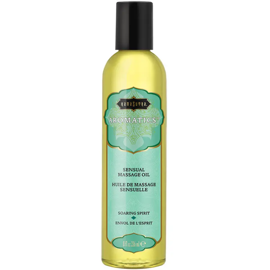 Kama Sutra Aromatic Soaring Spirit massage oil, 8 fl oz.