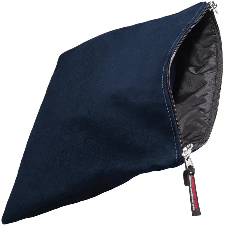Liberator Zappa toy bag in navy microsuede.