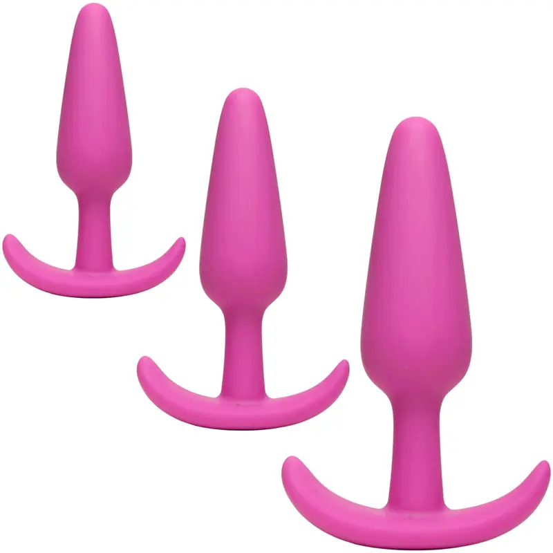 Mood Naughty 1 three-piece silicone butt plug trainer set.