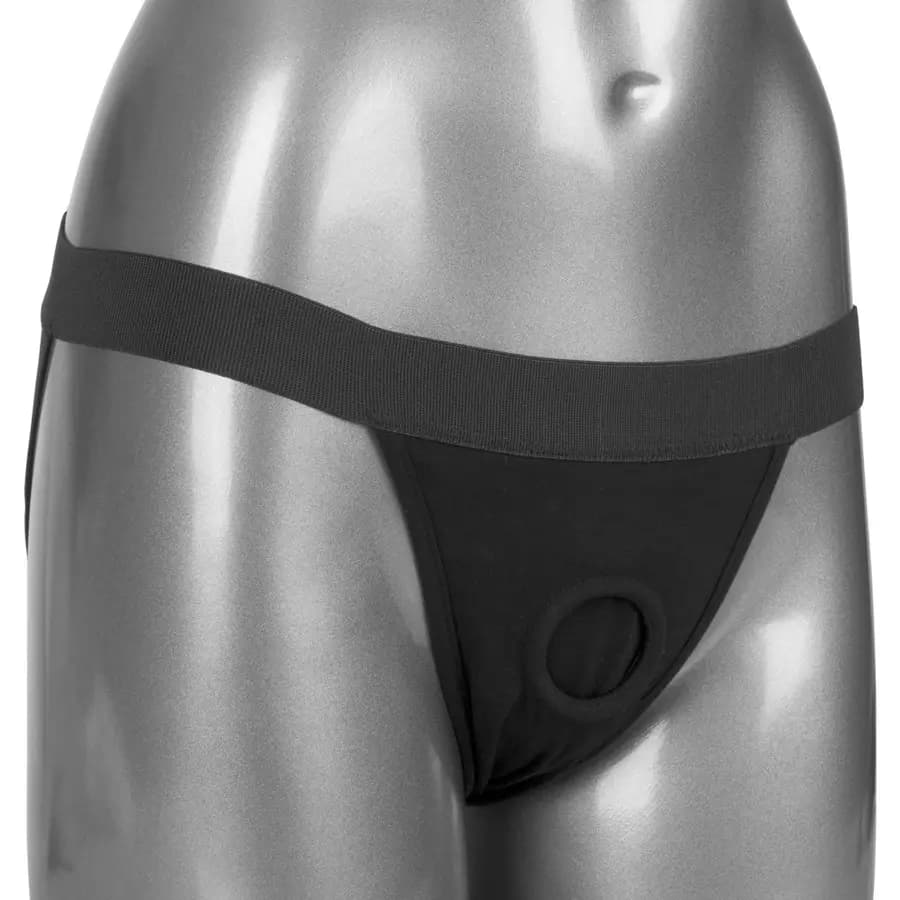 CalExotics Packer Gear black jock strap packing harness.