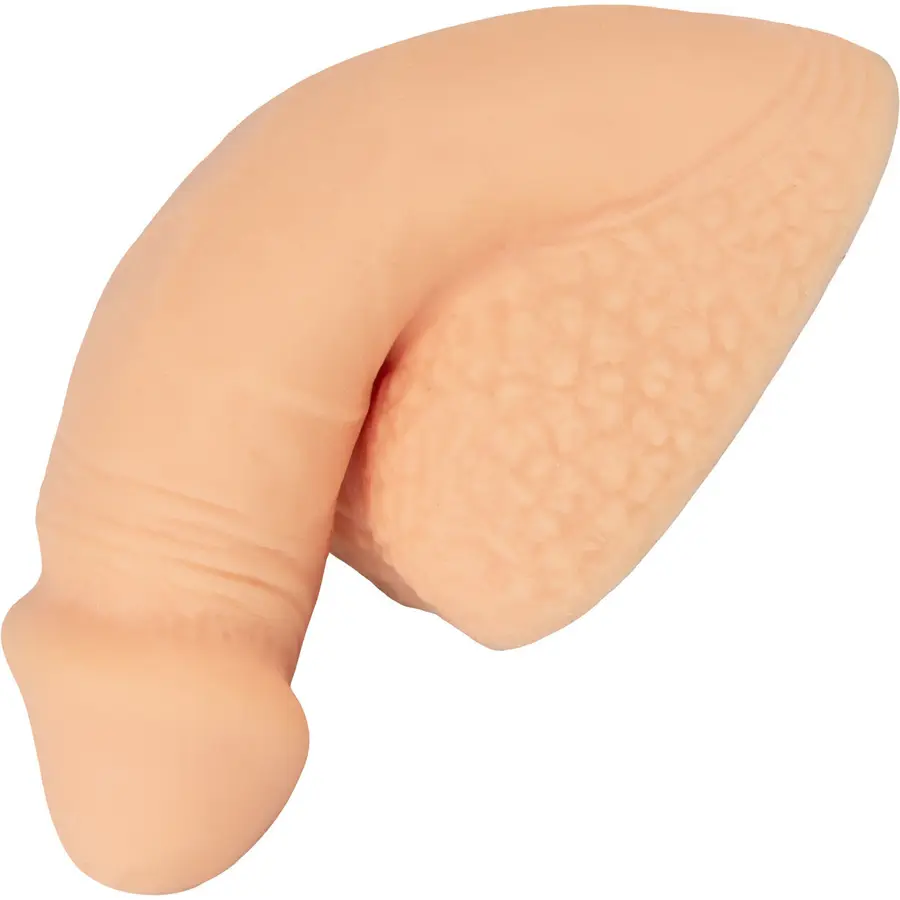 Packer Gear 4 inch silicone packing penis by CalExotics in vanilla.