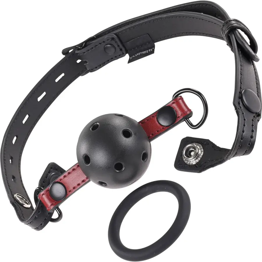 Saffron interchangeable silicone ball gag by Sportsheets.