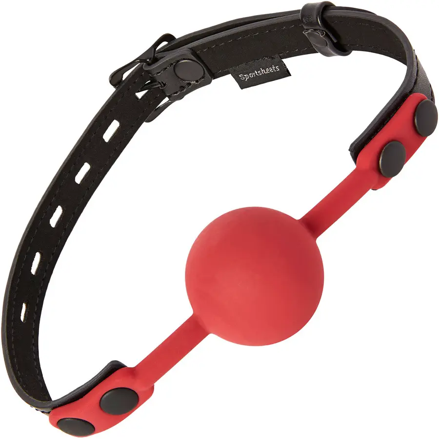 Saffron silicone ball gag by Sportsheets.
