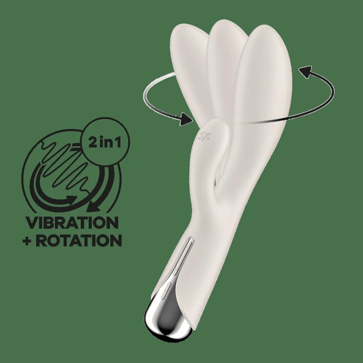 Official Satisfyer Spinning Rabbit 1. Dual-stim rabbit with rotating shaft.