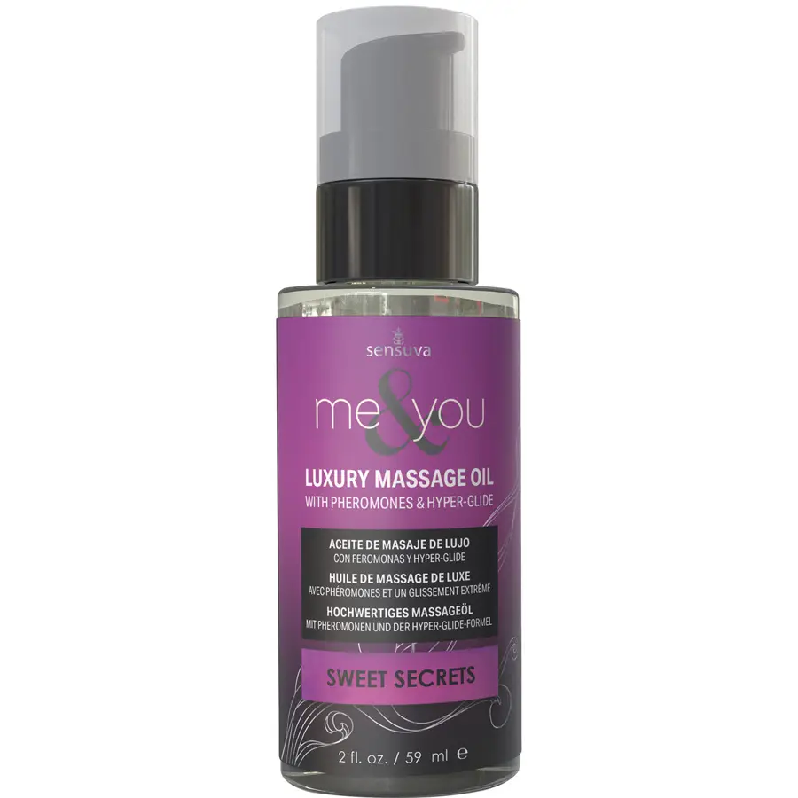 Sensuva Me & You luxury massage oil Sweet Secrets, 2 fl oz.