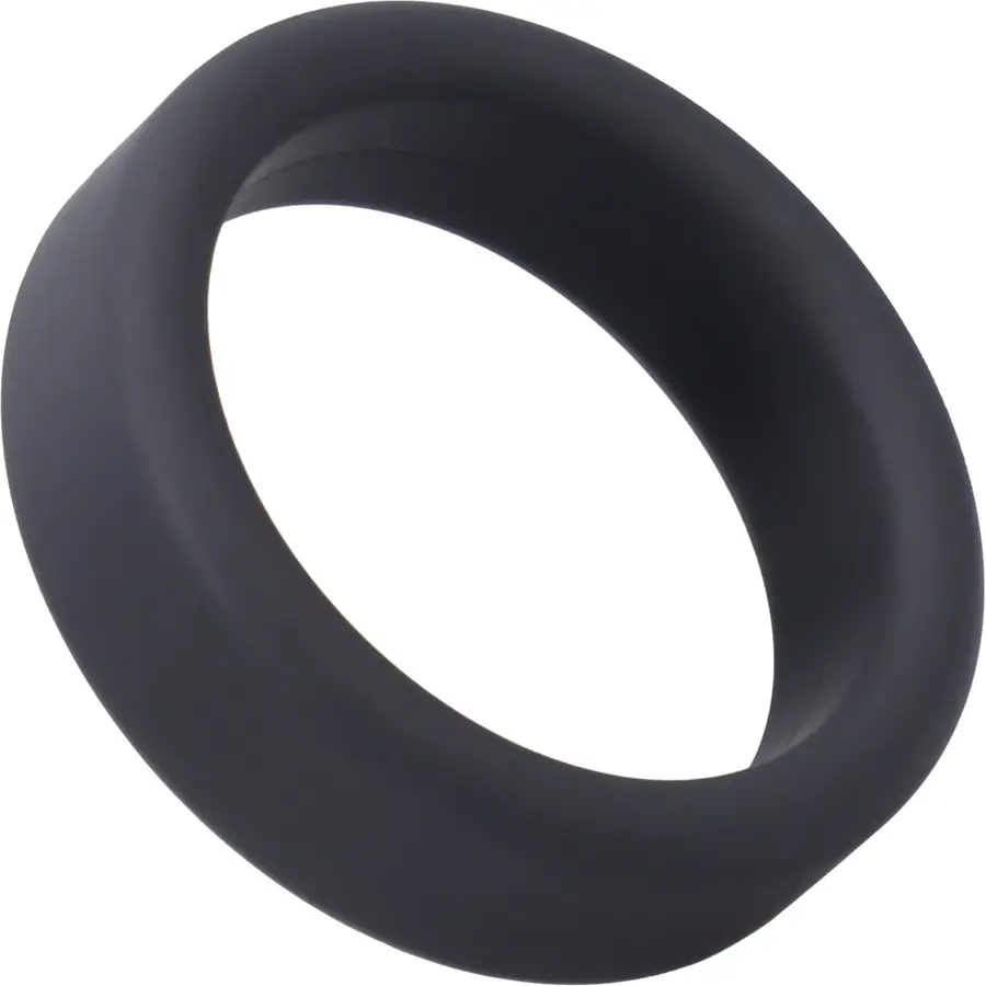 Tantus Super Soft silicone C-ring in onyx.