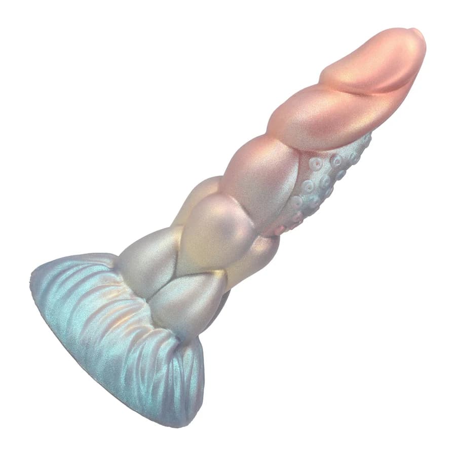 Vac-U-Lock Milky Way 8 inch silicone fantasy dildo in swirled colors.