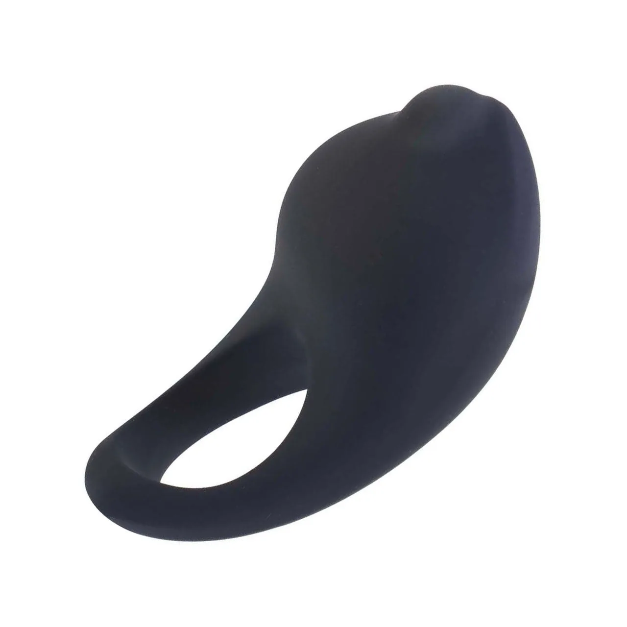 VeDO Roq rechargeable silicone vibrating cock ring in black.