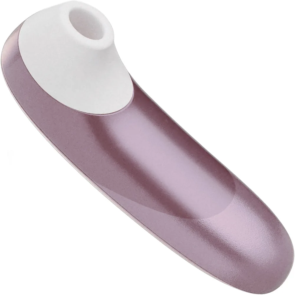 Womanizer Pro Pleasure Air clitoral stimulator in lilac, on white.