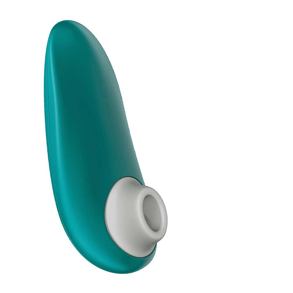 Official Womanizer Starlet 3. Compact air-pulse stimulator on white.